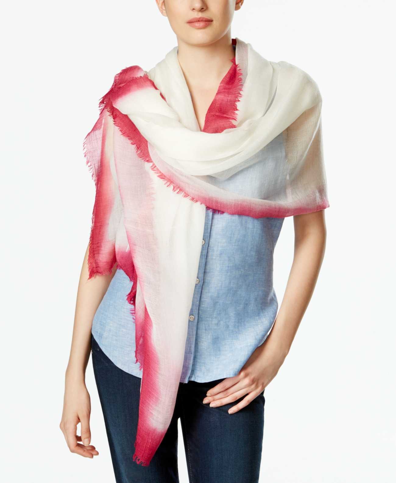 Cejon Women’s Ombre Edge Solid Day Wrap Scarves