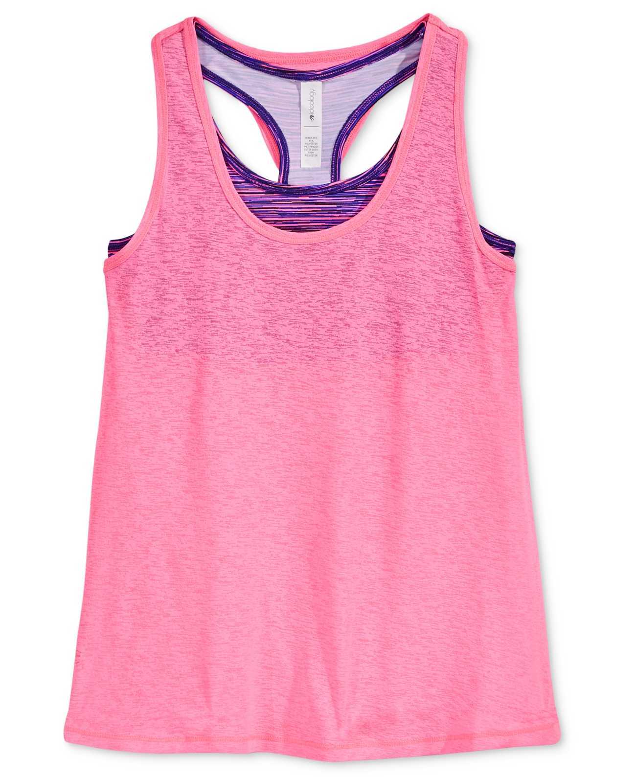 Ideology Big Girls Layered-Look Active Tanks