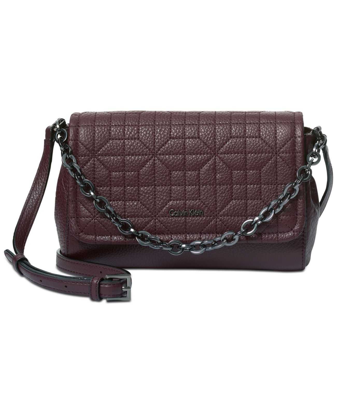 Calvin Klein Hera Quilted Crossbody (Rum Raisin, S)