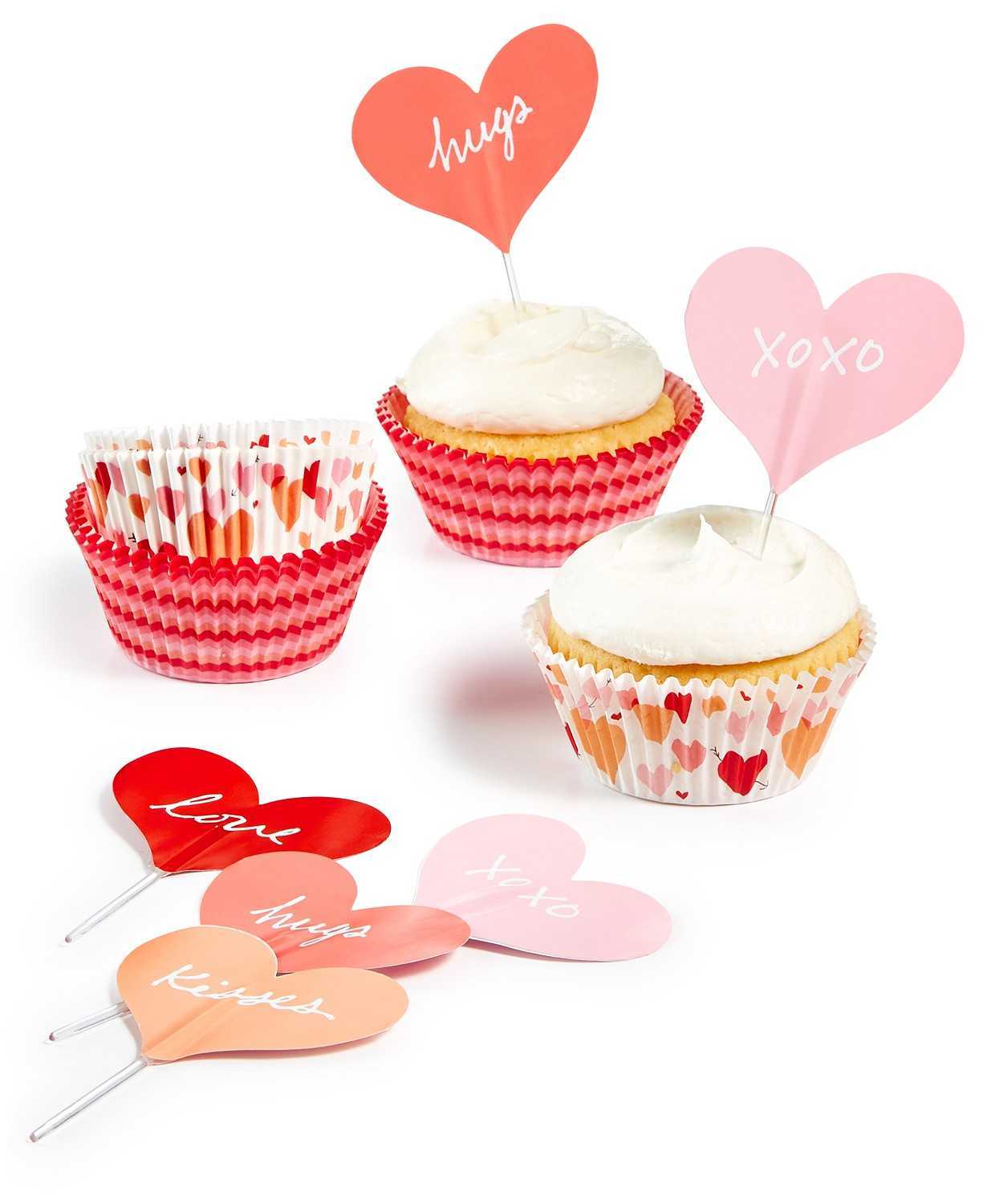 Martha Stewart Collection Heart Cupcake Liners Toppers