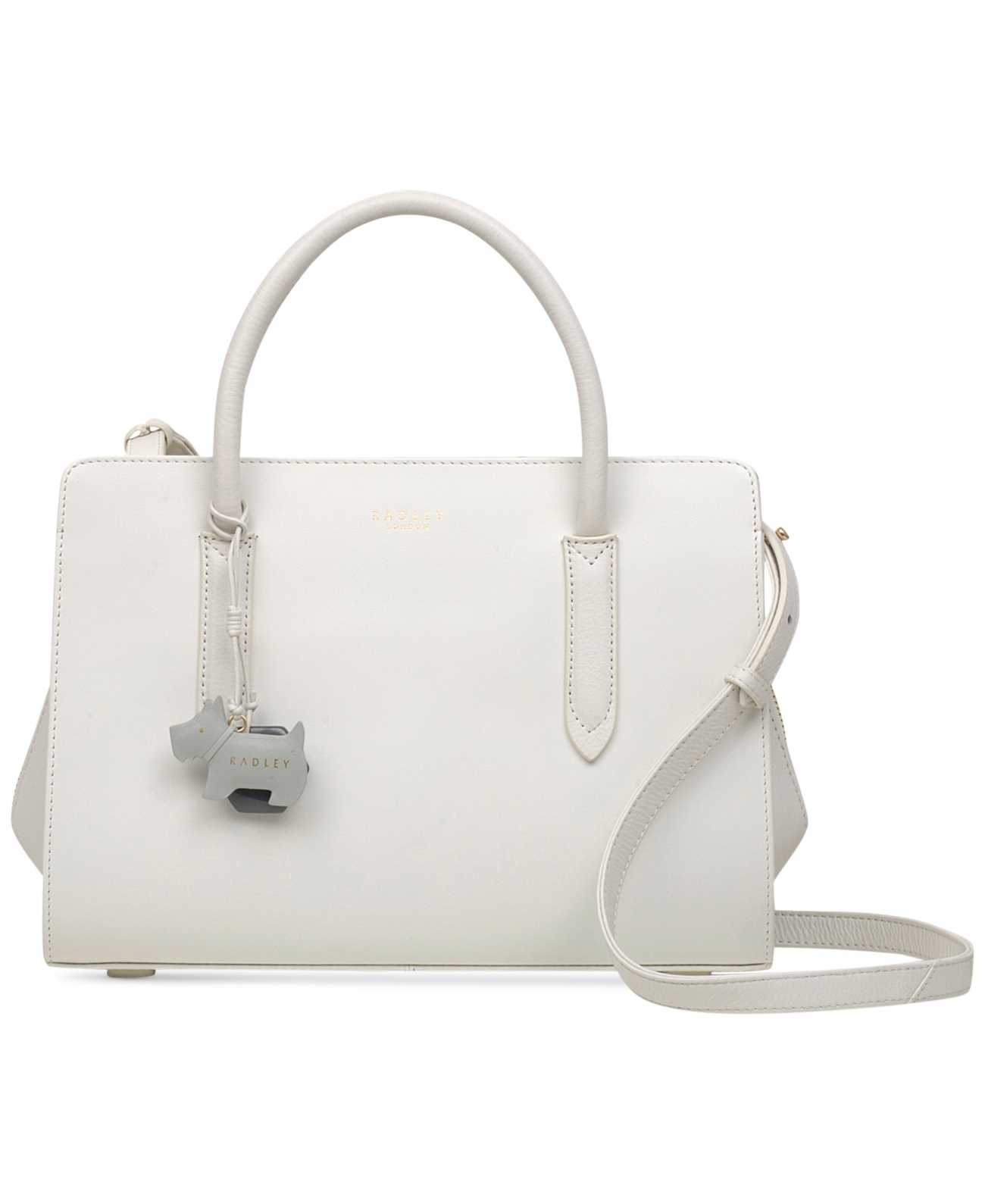 Radley London Liverpool Street Zip-top Chalk Leather Tote