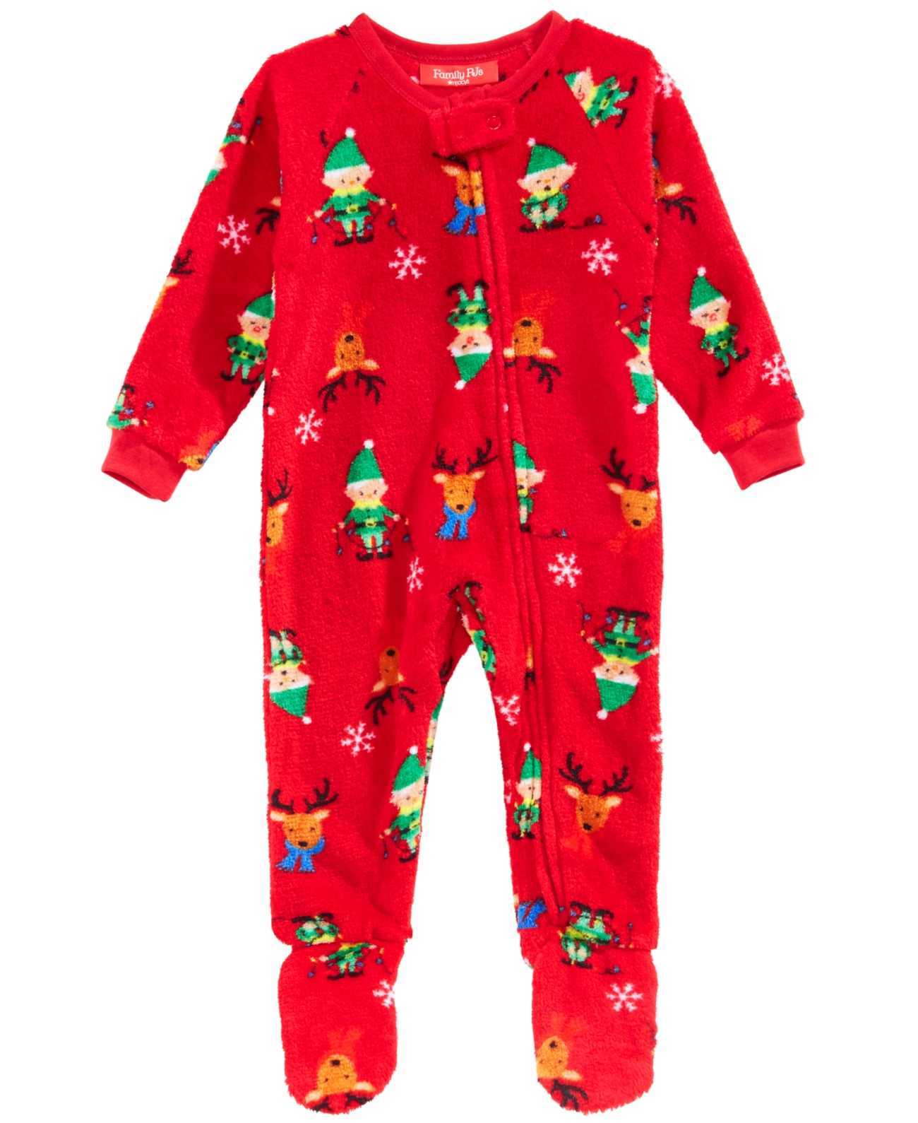 Family Pajamas Infants Elf Footed Pajamas