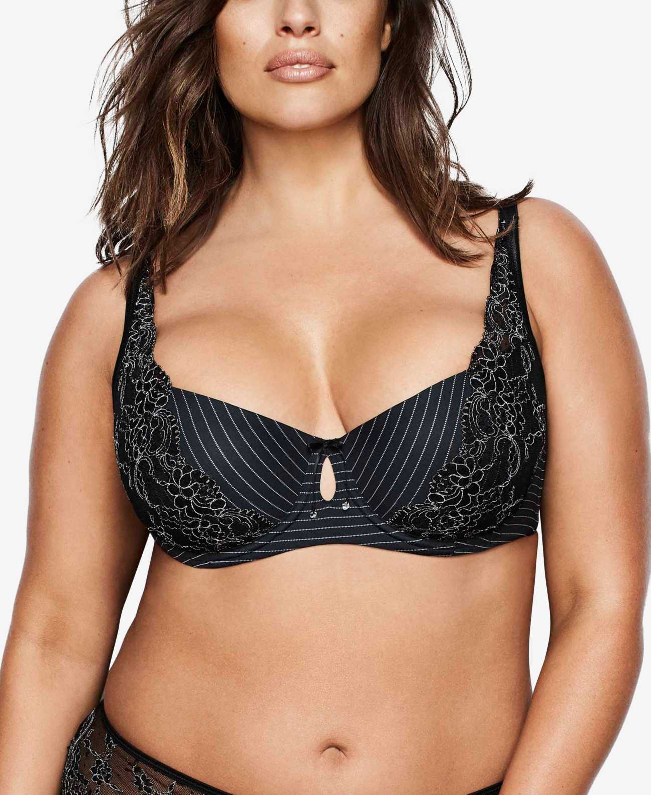 Ashley Graham Women's Plus Size Lingerie Diva Lace-Trim Bras