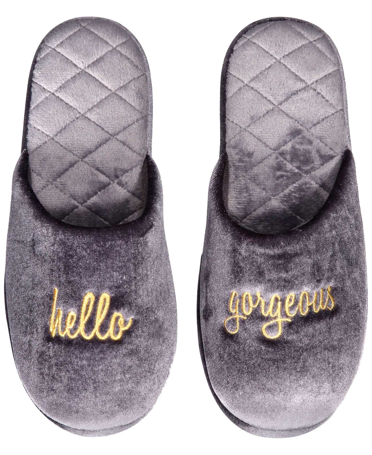 INC International Concepts Women’s Velour Scuff Slippers