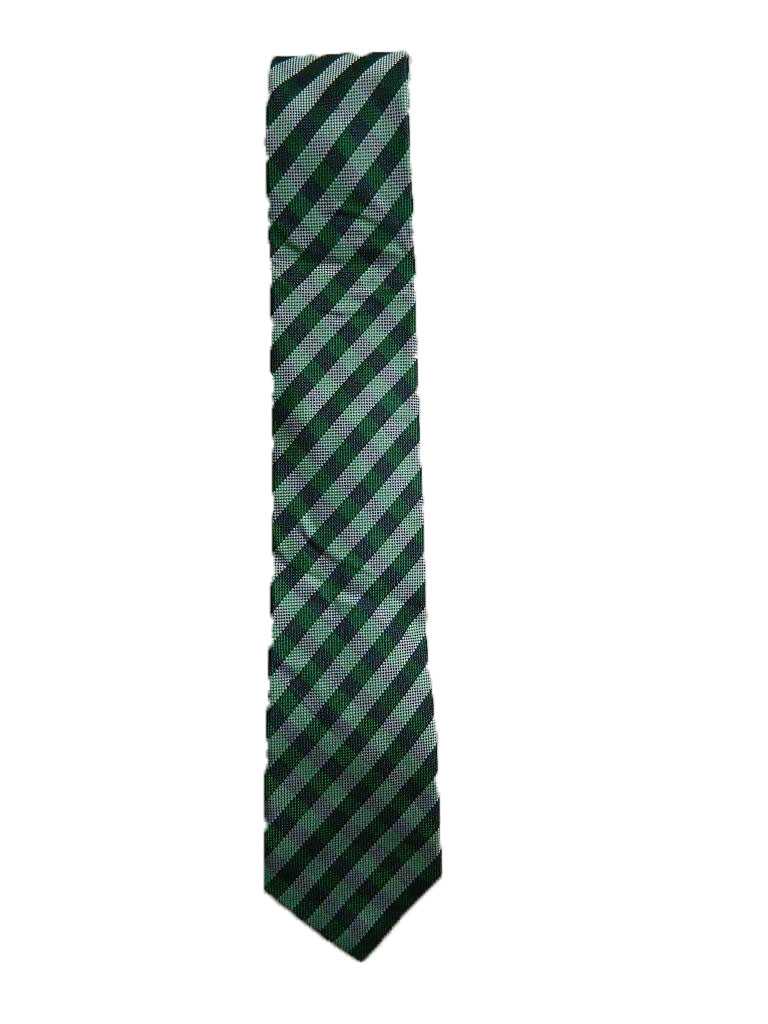 Tommy Hilfiger Men’s Classic Ground Plaid Silk Tie (Green)