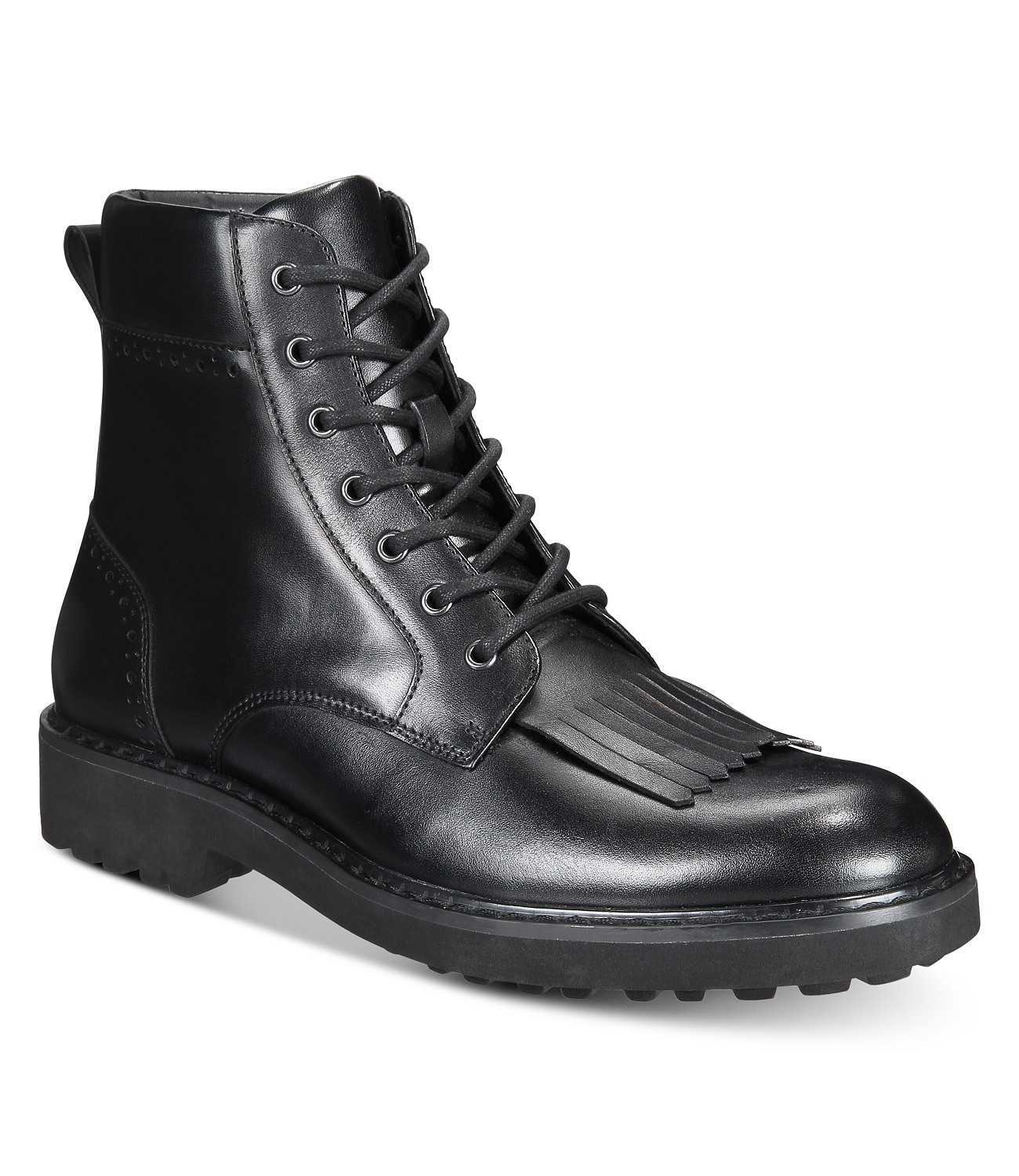 INC International Concepts Men’s Brix Kiltie Leather Boots
