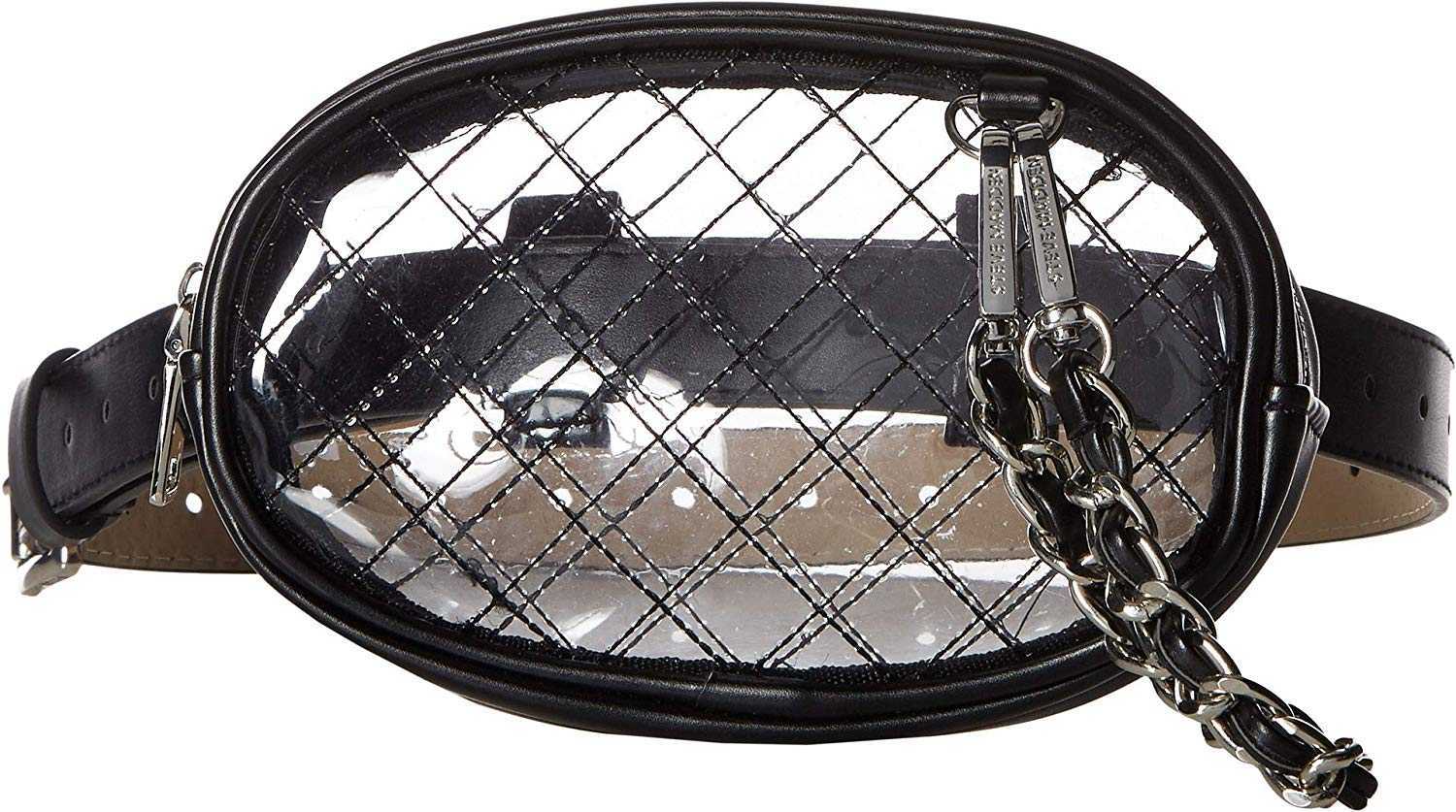 Steve Madden Women’s Swag-Chain Clear Belt Bag