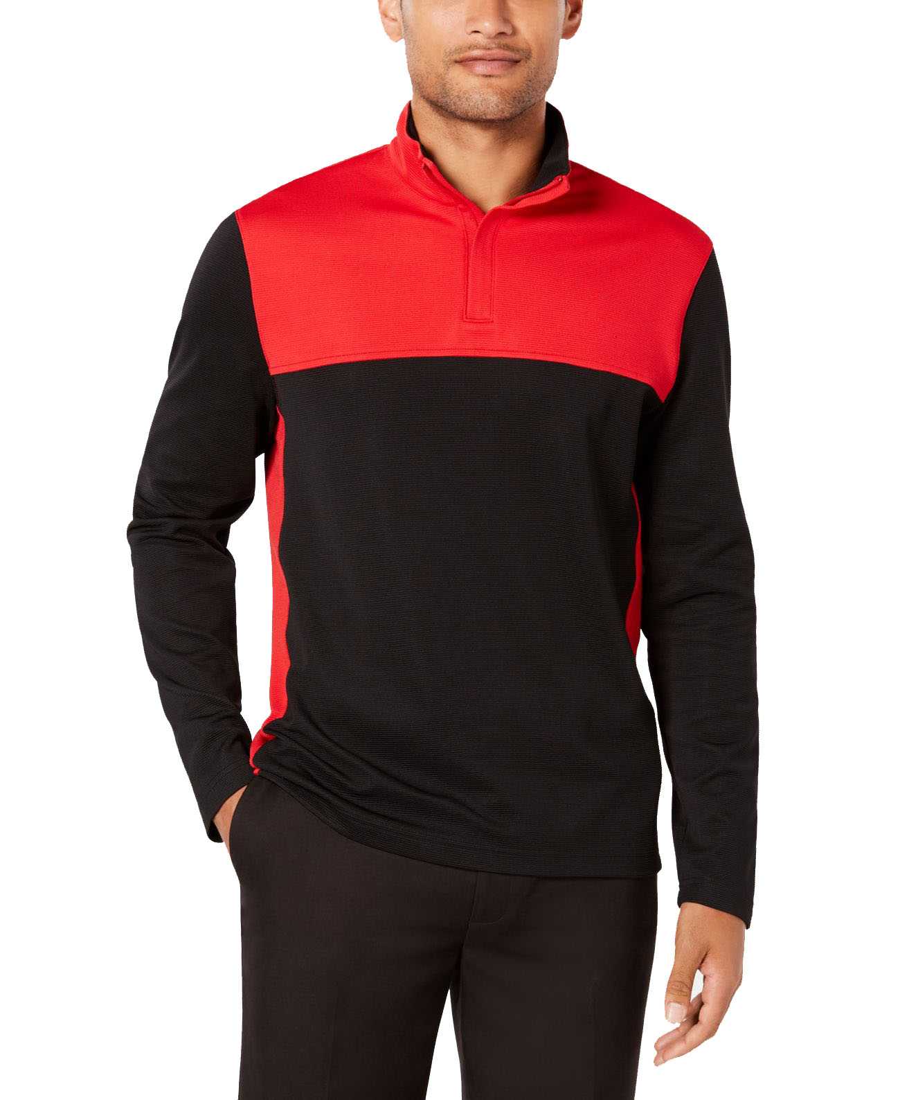 Alfani Men’s Ottoman Textured Quarter-Zip Sweatshirts