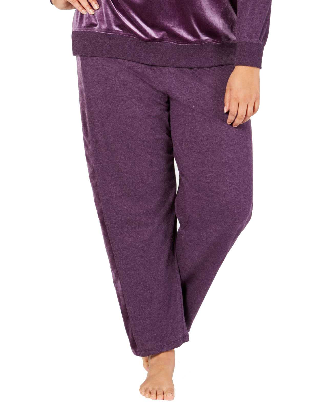 Alfani Women’s Plus Size Velvet-Stripe Jogger Pajama Pants