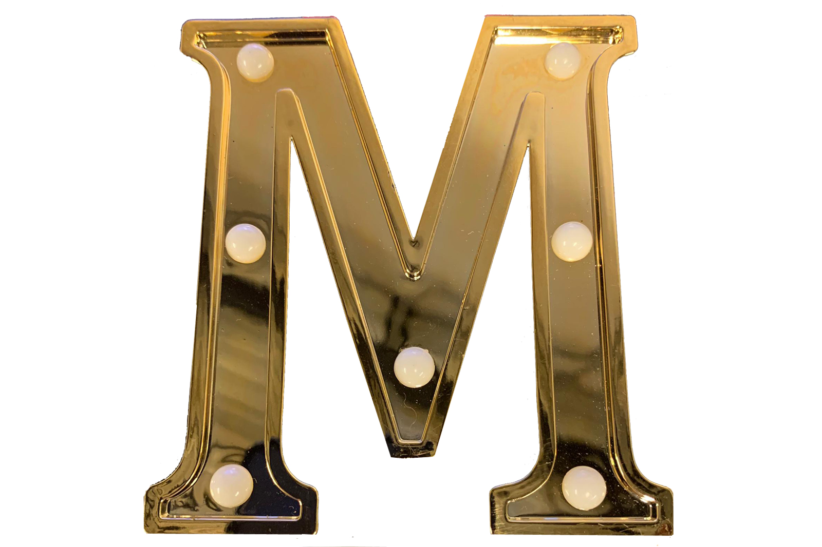 Ganz Led Light Up Marquee Initial Ornaments Letters – Gold/M