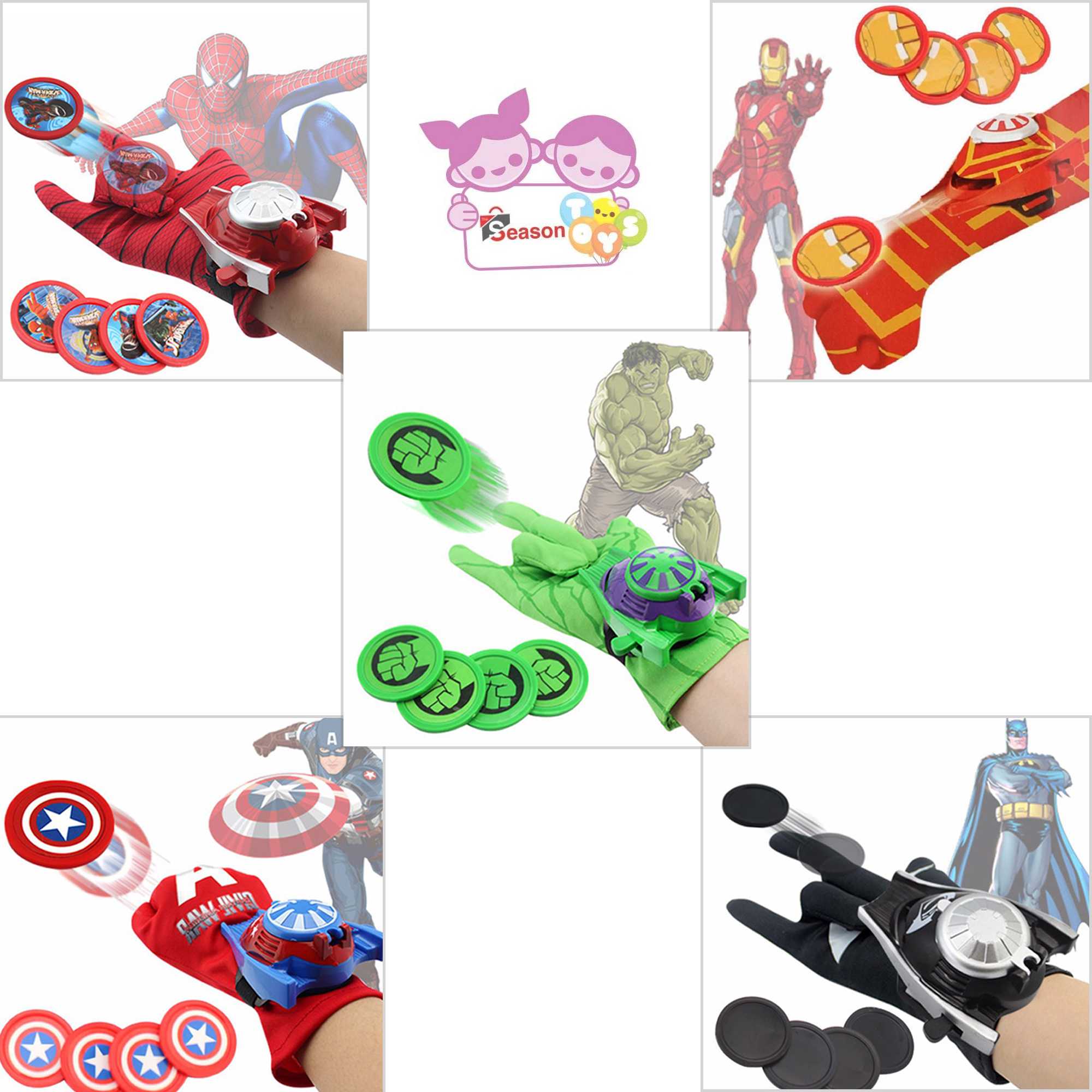 the Season Toys Kids Superhero Magic Gloves with Wrist Ejection Launcher