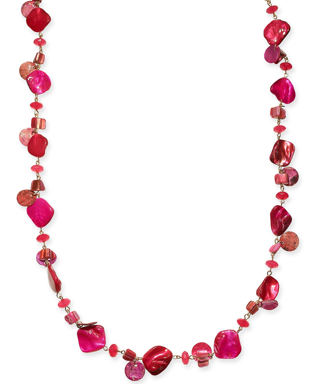 Style & Co Shell Rope Long Necklace (Pink)