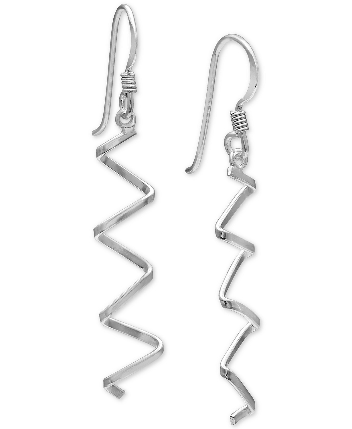 Giani Bernini Squiggle Twist Drop Earrings in Sterling Silver