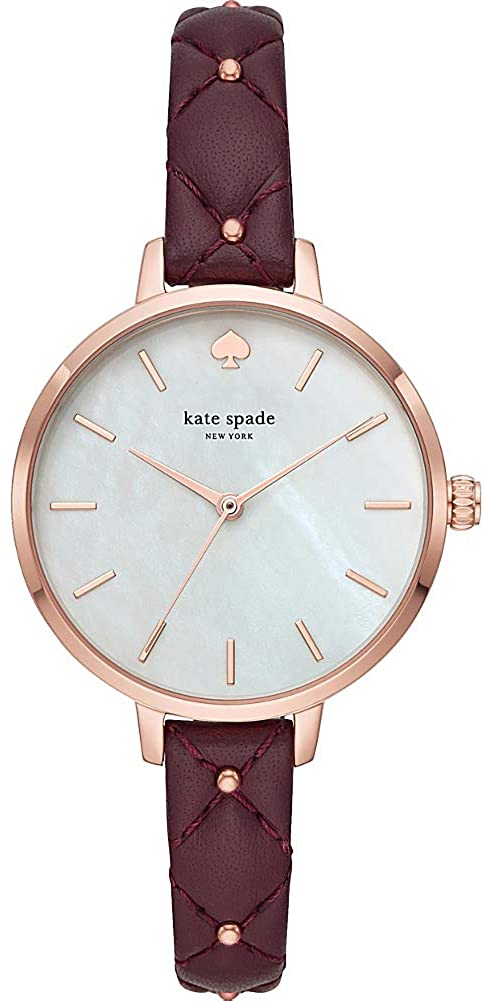 Kate Spade New York Women’s Metro Purple Quilted Leather Strap 34mm