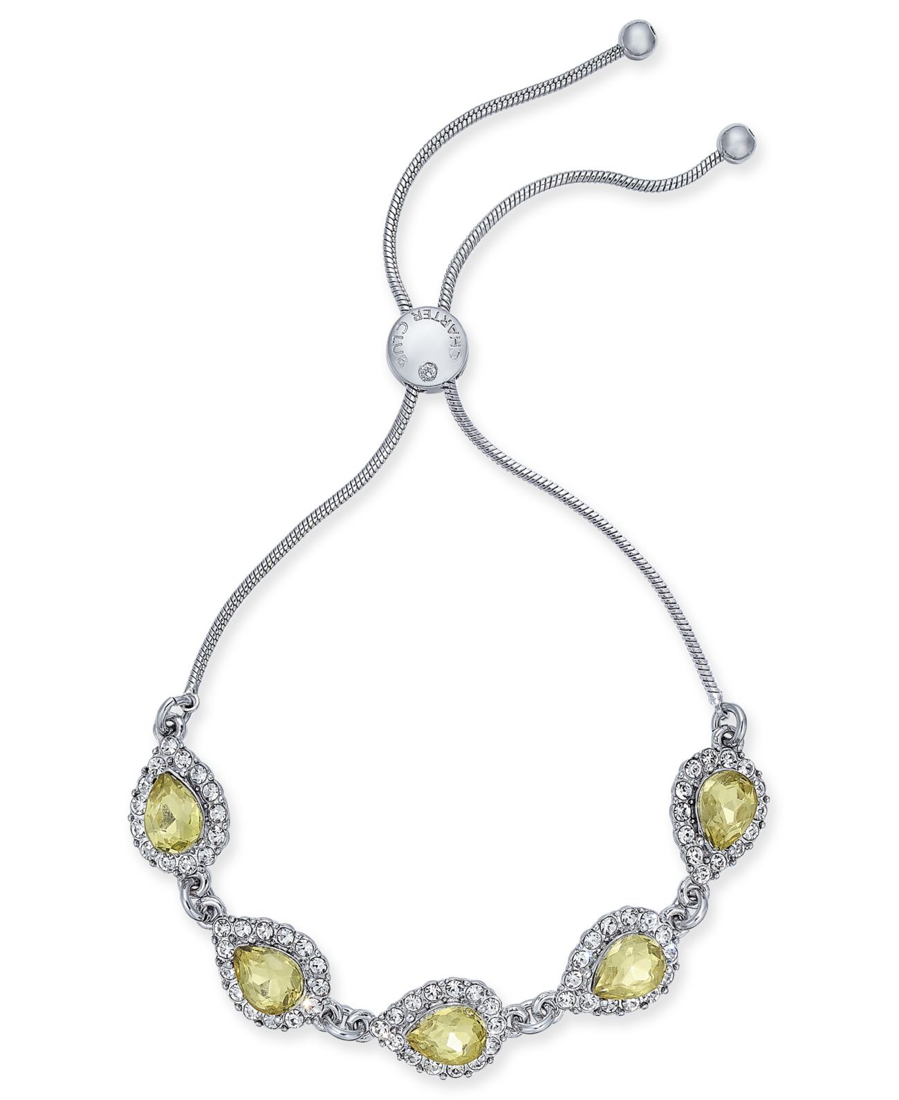 Charter Club Crystal & Stone Slider Bracelets