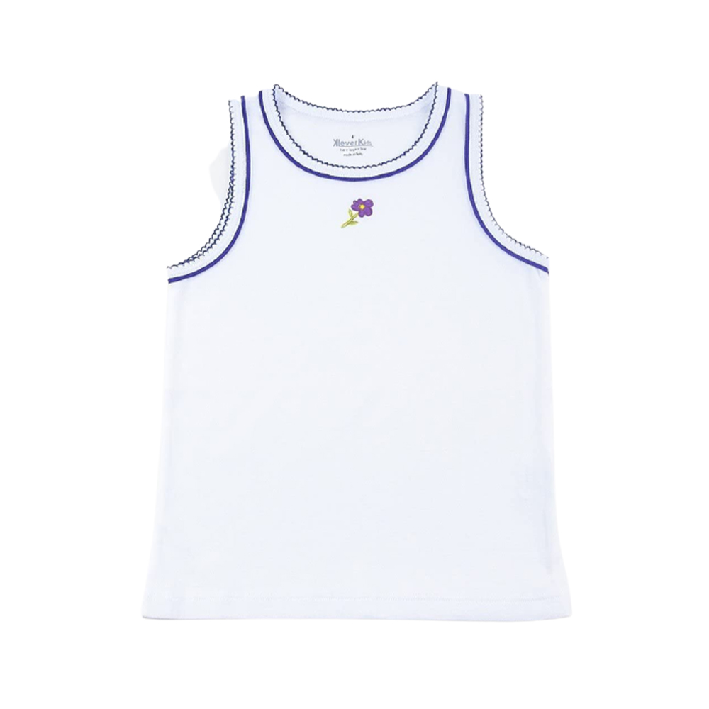 Kidsy Girls Casual Flower Tank Top – Soft Cotton, Pull-On Closure