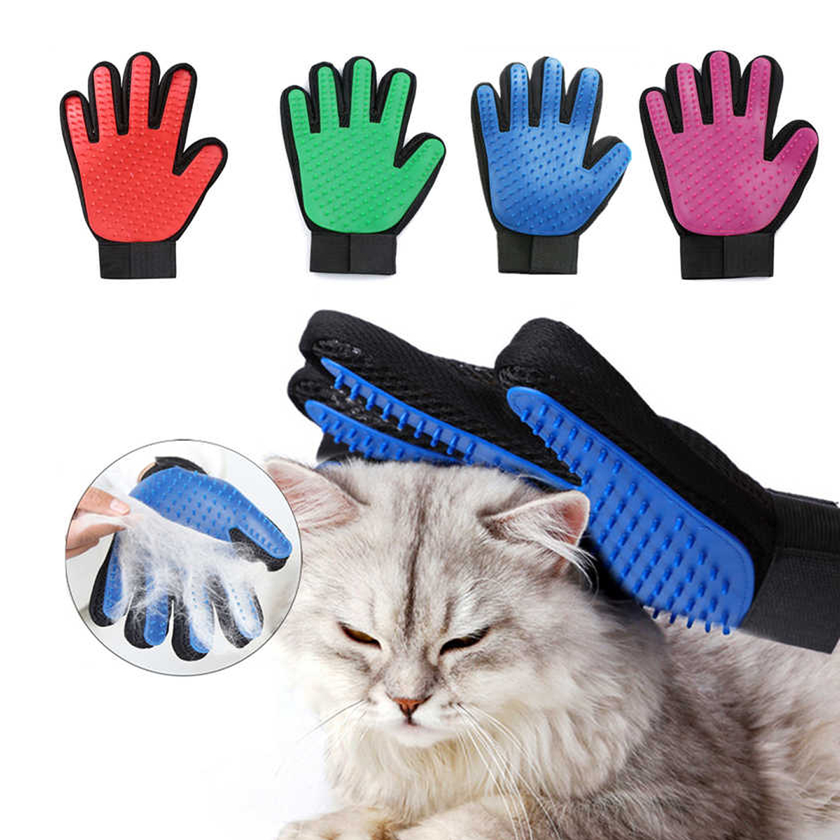 Pet Hair Removal & Grooming Glove 1Pc. For Dogs & Cats – Bathing & Massaging ...