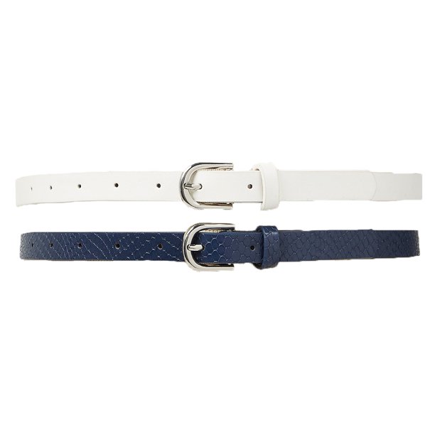 INC International Concepts Womens 2-for-1 Skinny Belts