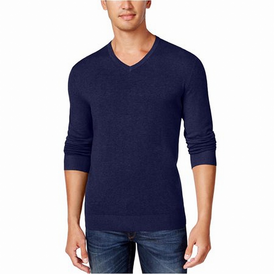 Alfani Men’s Solid V-Neck Cotton Sweater
