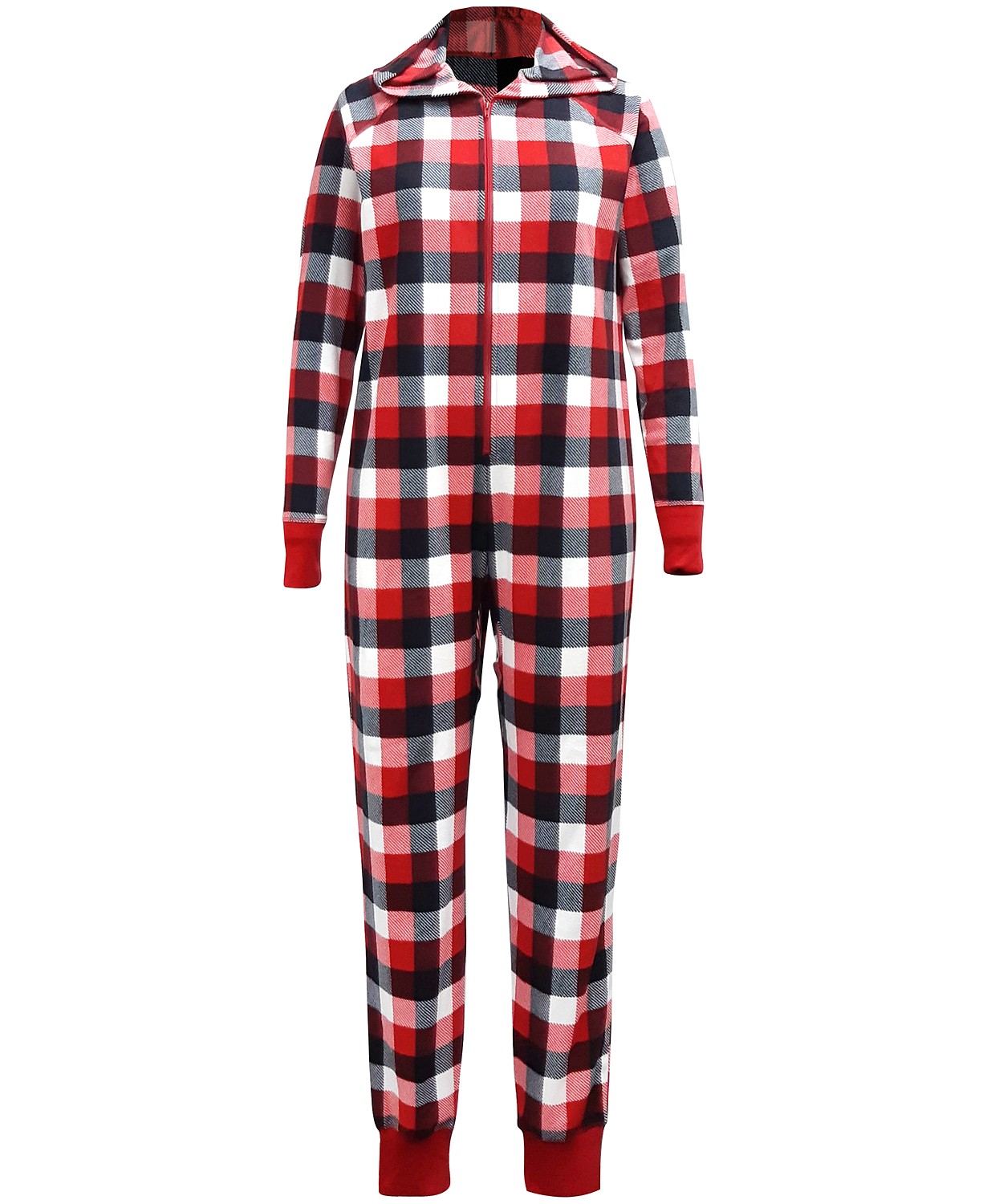 Family Pajamas Matching Women’s Buffalo Check Pajama Set (Red)
