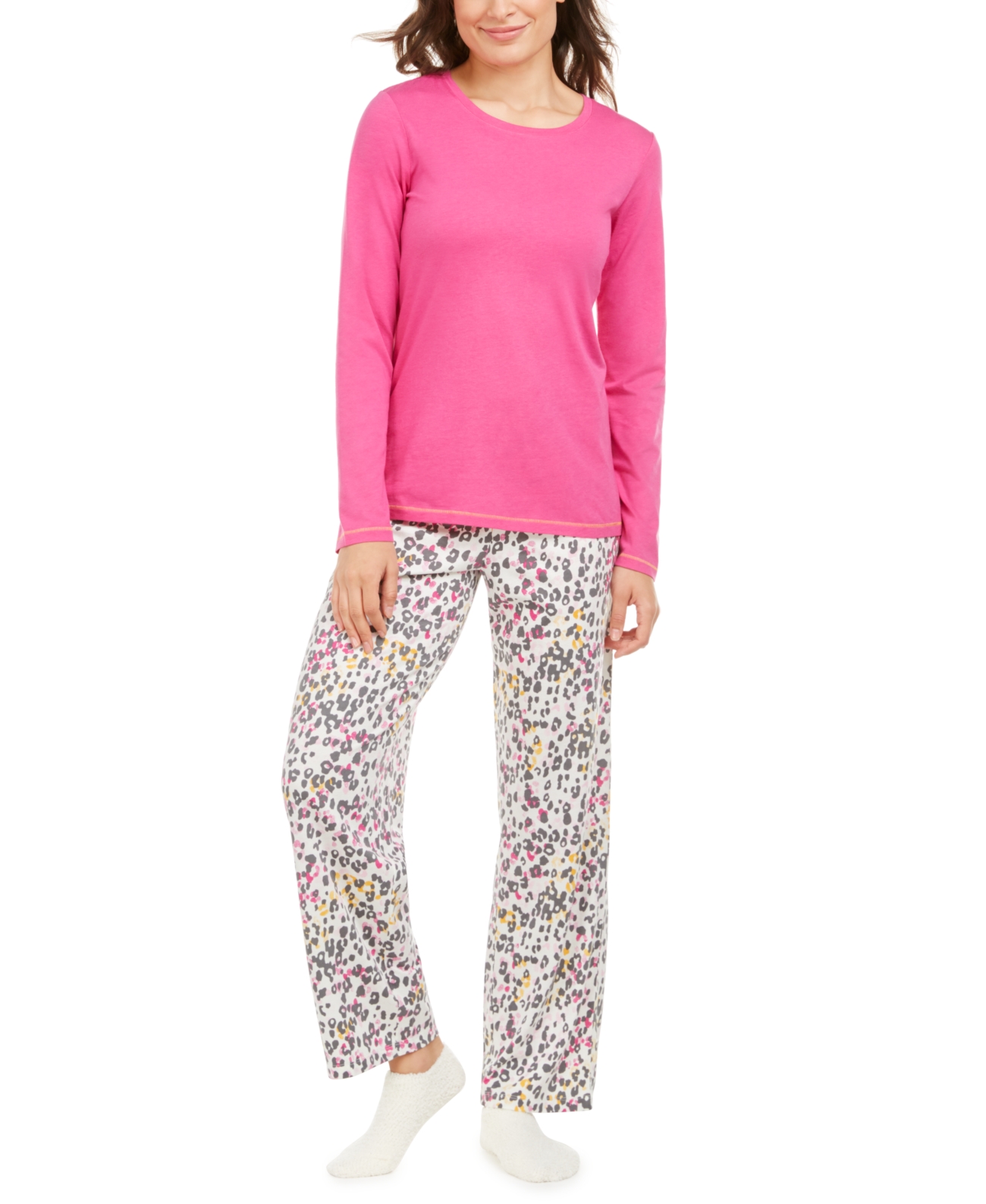 HUE Matching Pajama & Socks 3-pc Set