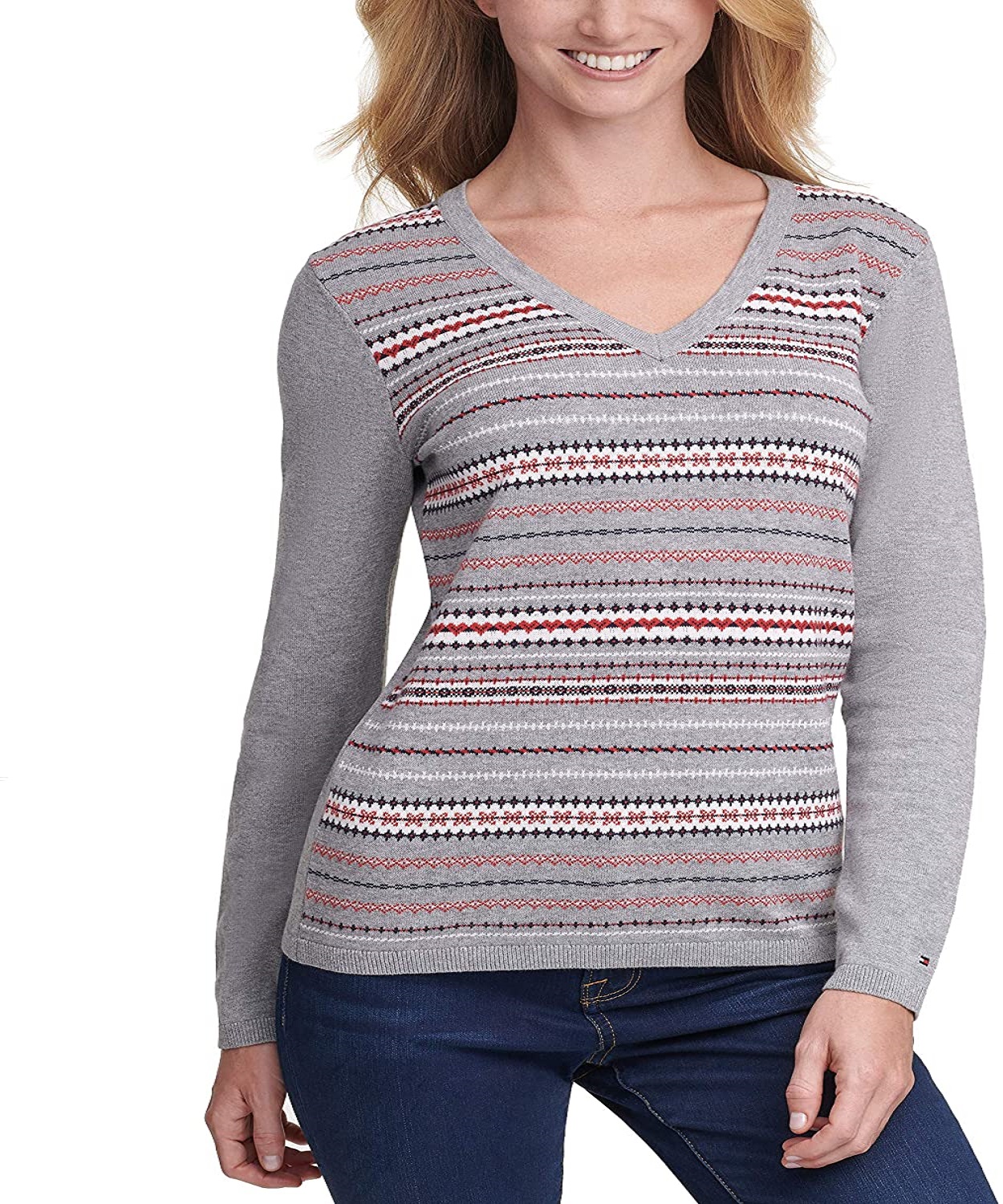 Tommy Hilfiger Plus Size Ivy Float Cotton Sweater (Gray)