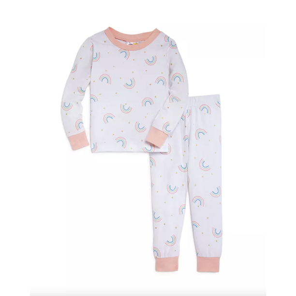 Bloomie’s Baby Girls’ Rainbows Pajama Set 18-24M
