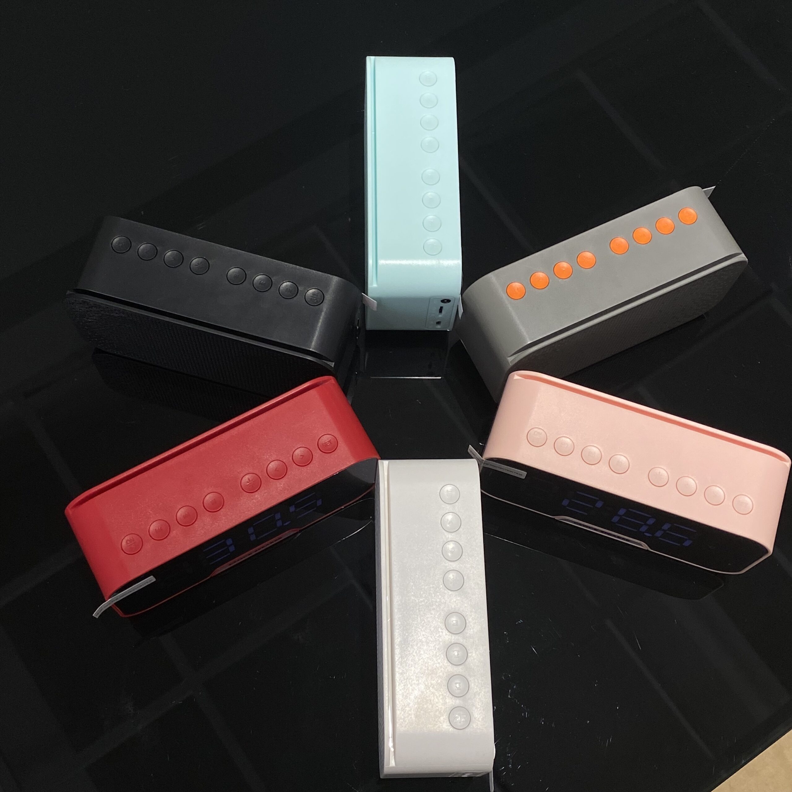 Digital Alarm Clock Radio: 5.5” Large LED Display with 3 Brightness Dimmer, D...