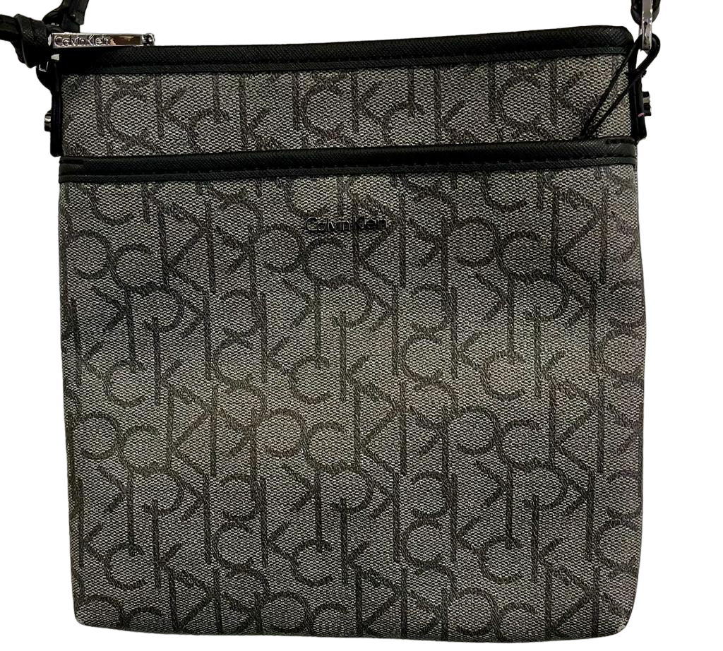Calvin Klein Signature Top Zip N/s Crossbody, Mink/Graph/Black