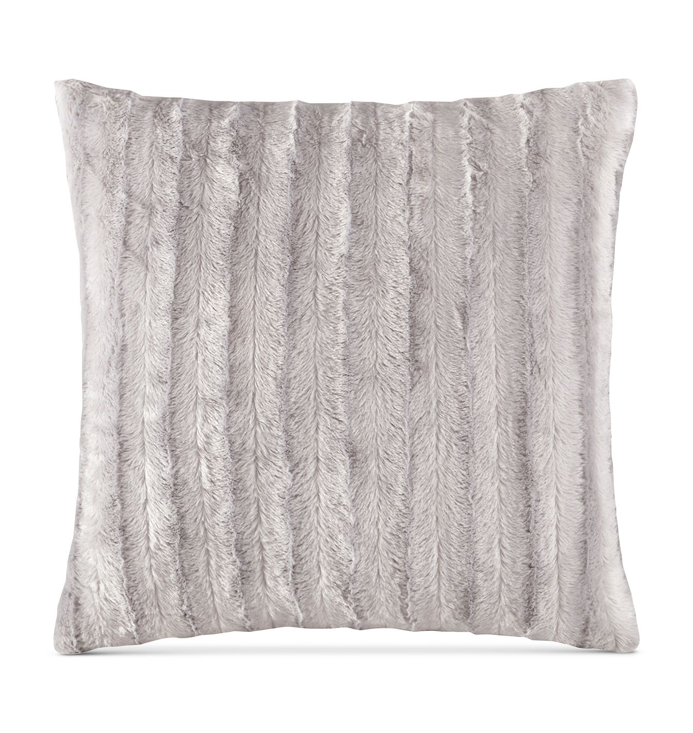 Madison Park Duke 20X20 Square Faux-Fur Decorative Pillow, Gray