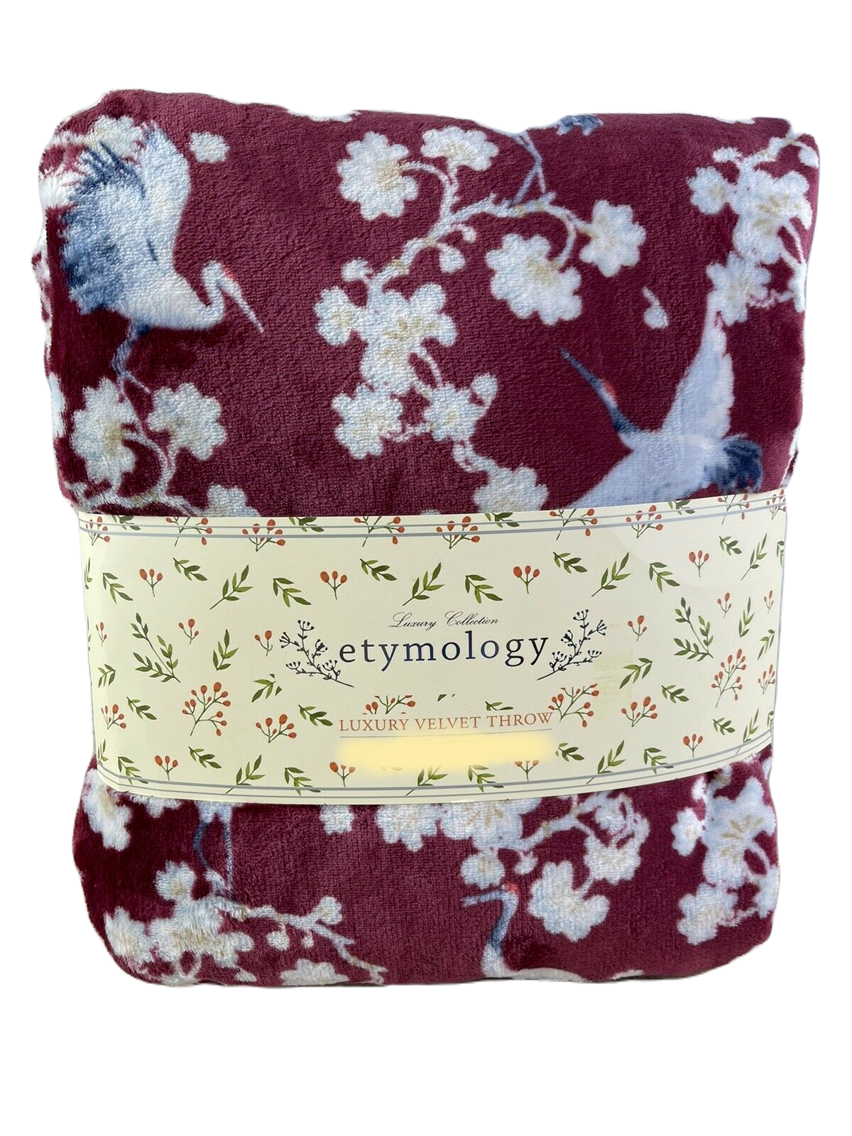 Mythology Luxury Velvet Throw, 50×70, Burgundy