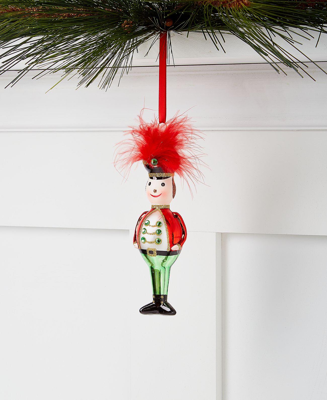 Holiday Lane Santa’s Favorites Soldier Ornament, Red