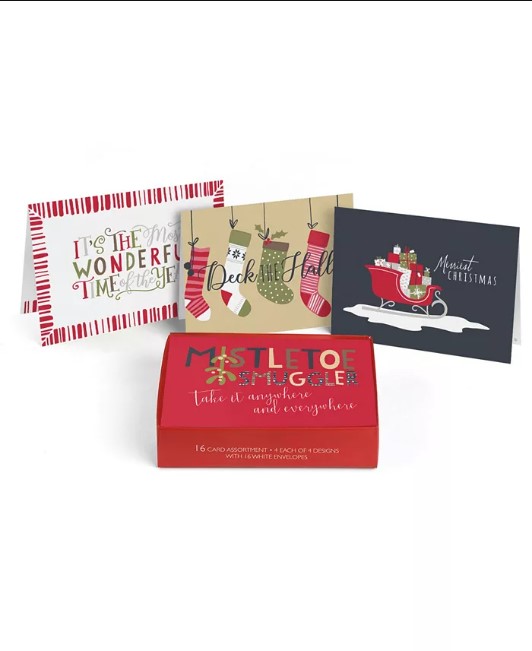 Masterpiece Studios Festive Holiday Assortment Set of 16 Boxed Cards