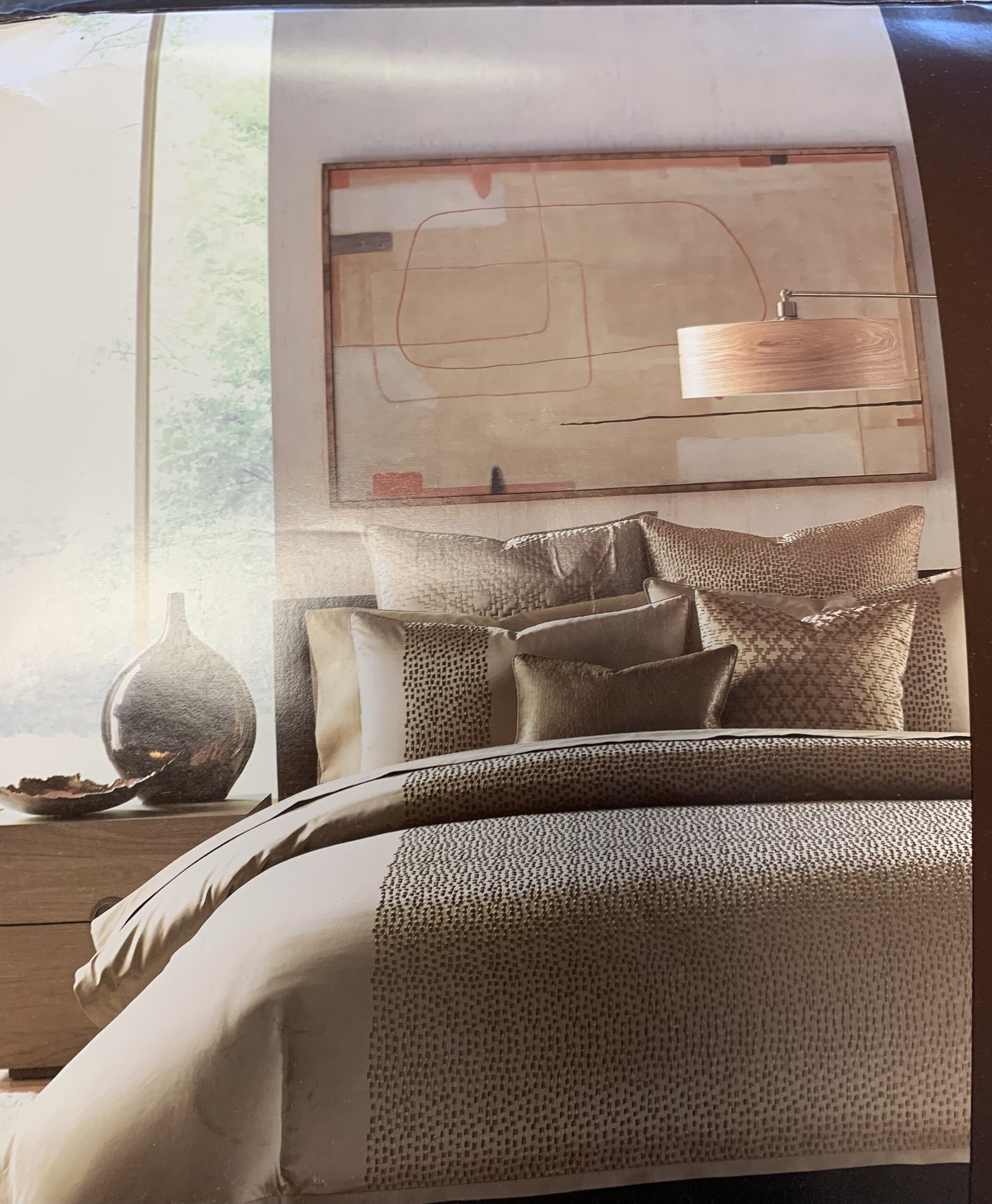 Hudson Park Delancy Duvet Cover, King, Brown