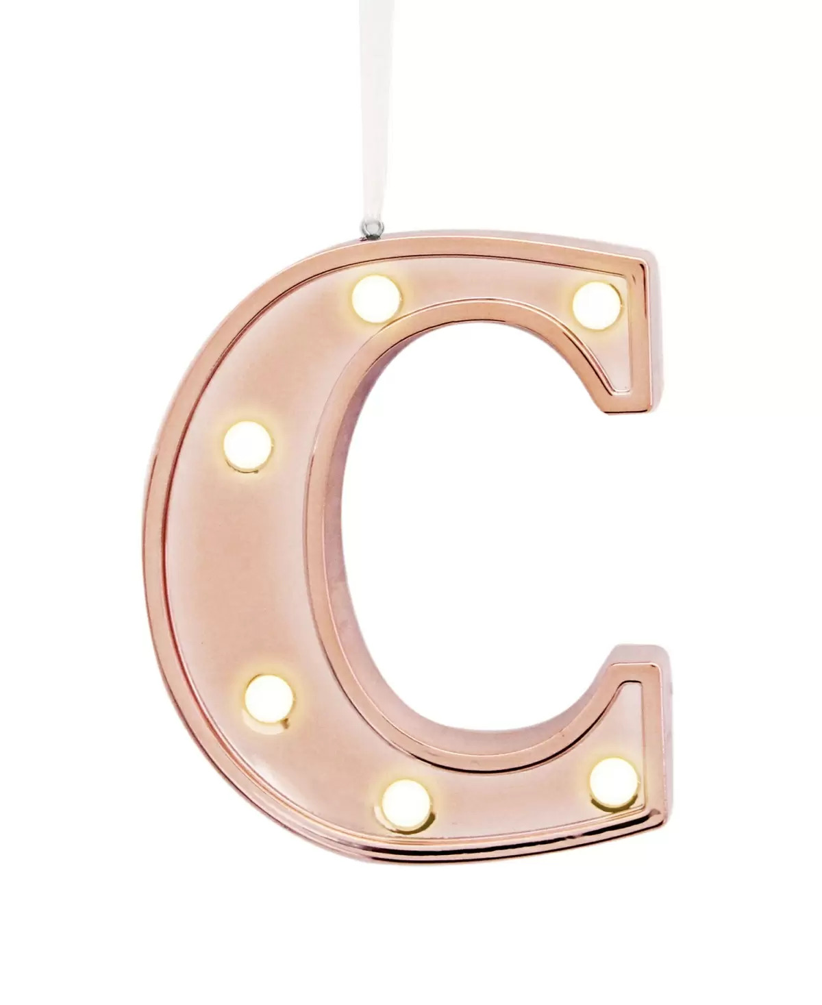 Ganz Led Light Up Marquee Initial Ornaments, Letter C