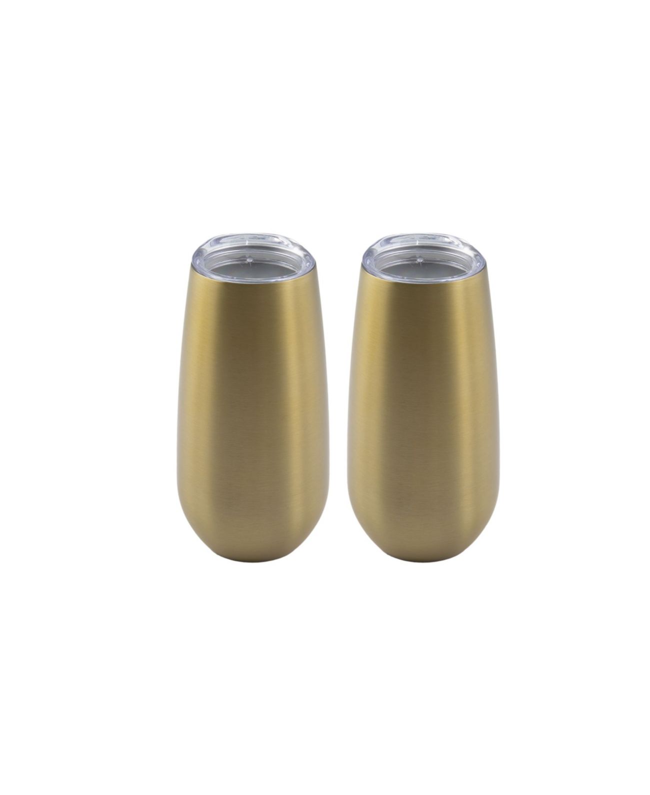 Thirstystone By Cambridge Insulated Champagne Tumblers, Set of 2, Gold