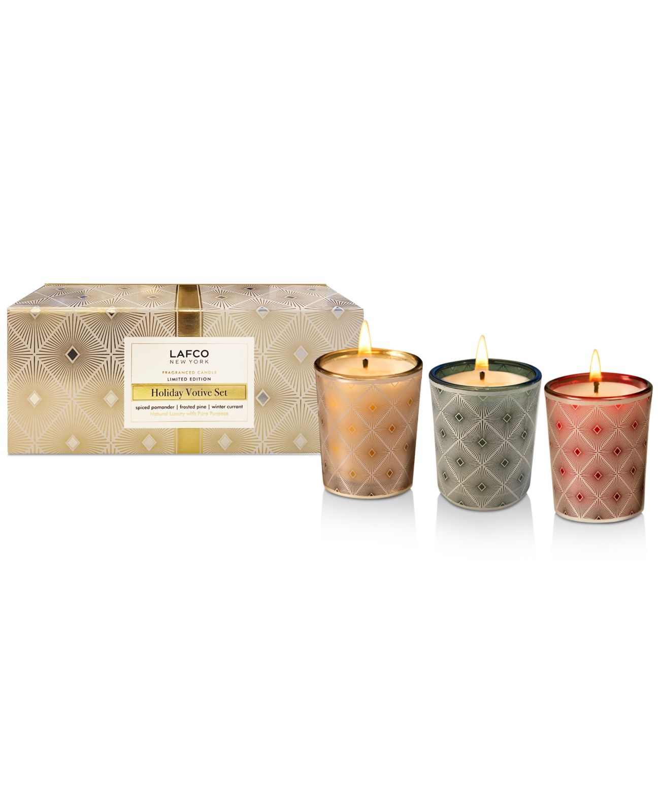 Lafco New York 3-Pc 1.9oz Fragranced Limited Edition Candle Holiday Votive  Set