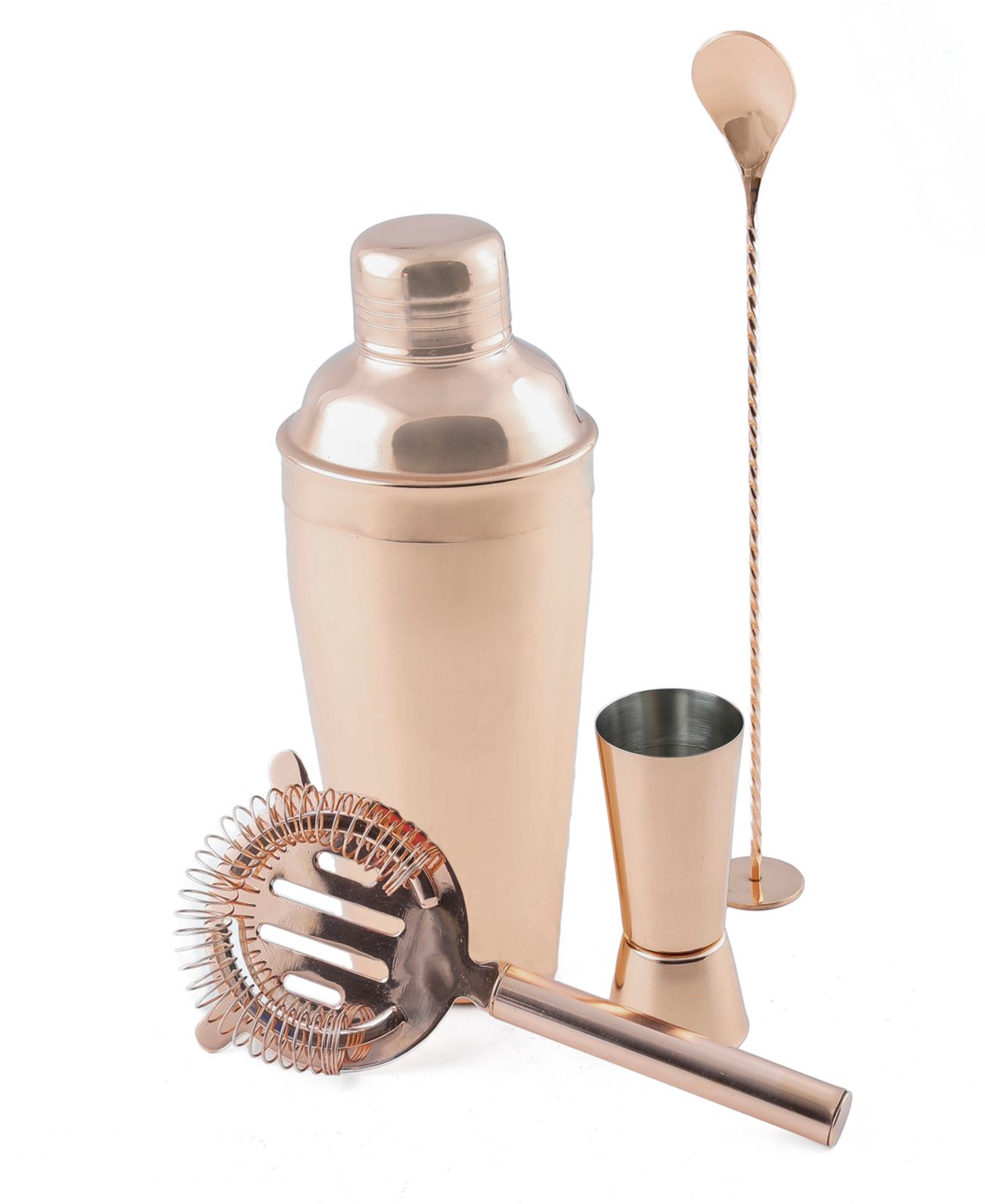 Thirstystone by Cambridge Copper Stainless Steel Shaker & Tool Set, Rustcopper