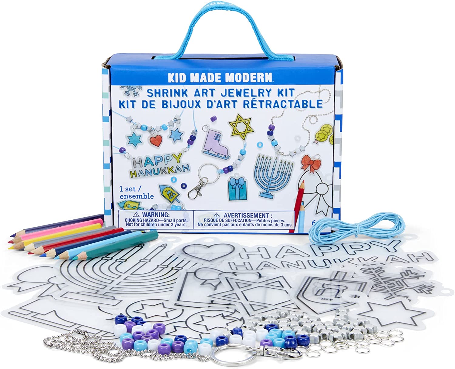 Kid Made Modern Hanukkah Shrink Art Jewelry Kit