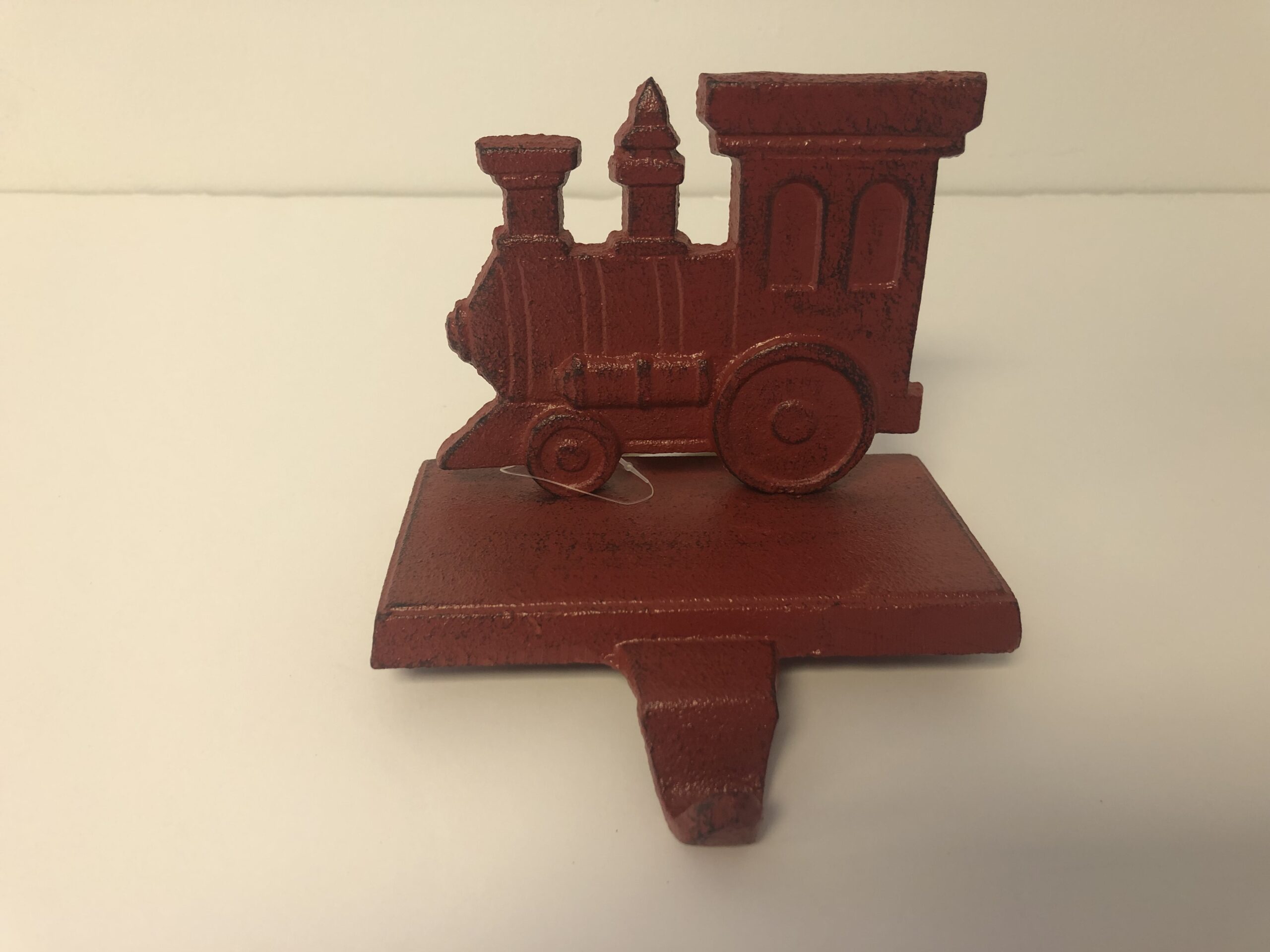 Trans Pac Iron Toy Train Stocking Holder In Red, 5.25″ W x 4.5″