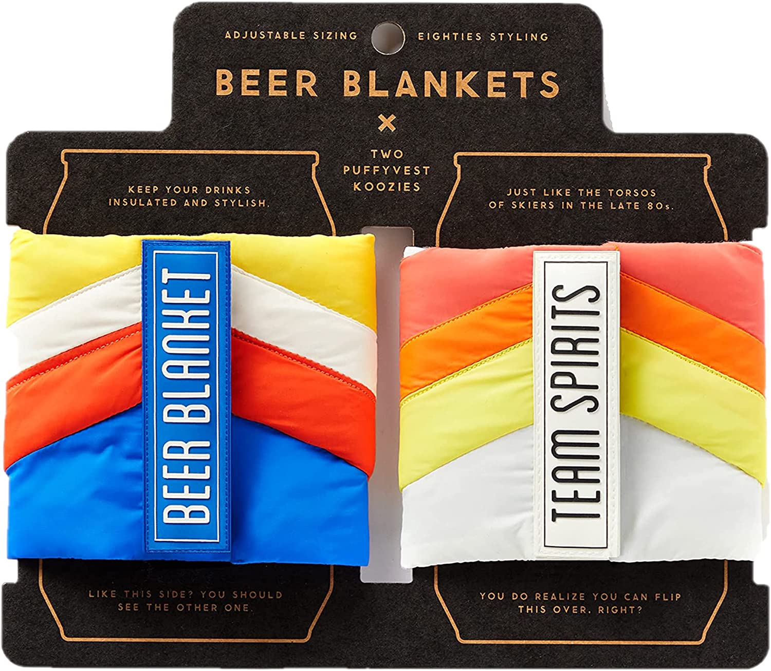 Brass Monkey Brass Money Puffy-Vest Koozie, Multicolor, 9.75″ x 3.75″