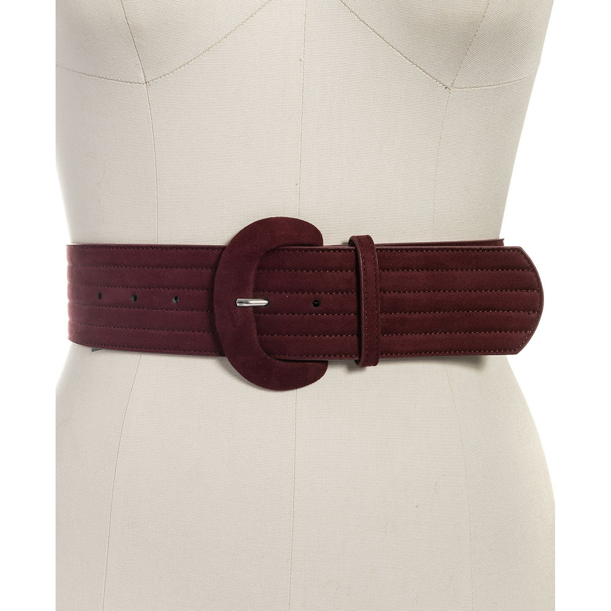 Inc International Concepts Womens Wide Stretch Belt (Brown S/M)