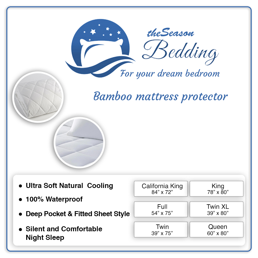 Turkish Cotton Blend Mattress Protector Providing Reliable Waterproof Overlay...