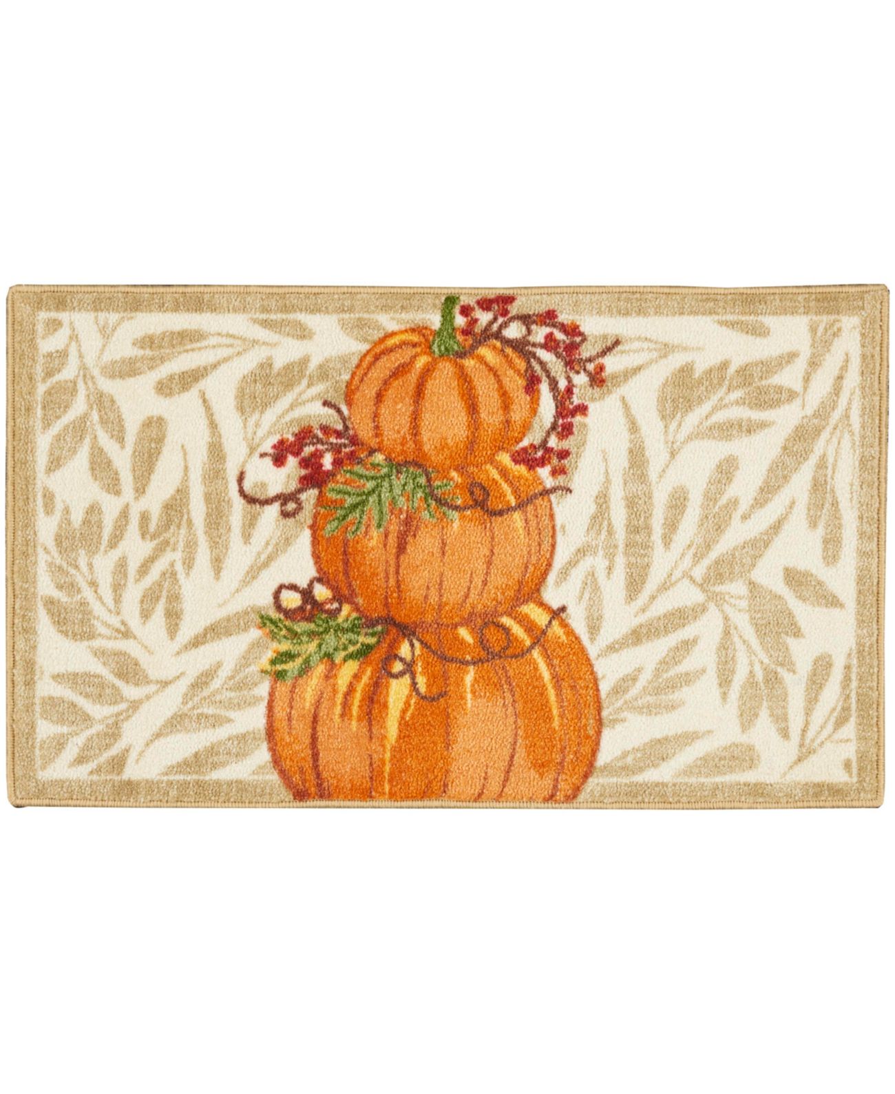 Nourison Three Pumpkins Fall Accent Rug, Beige , 18 X 30