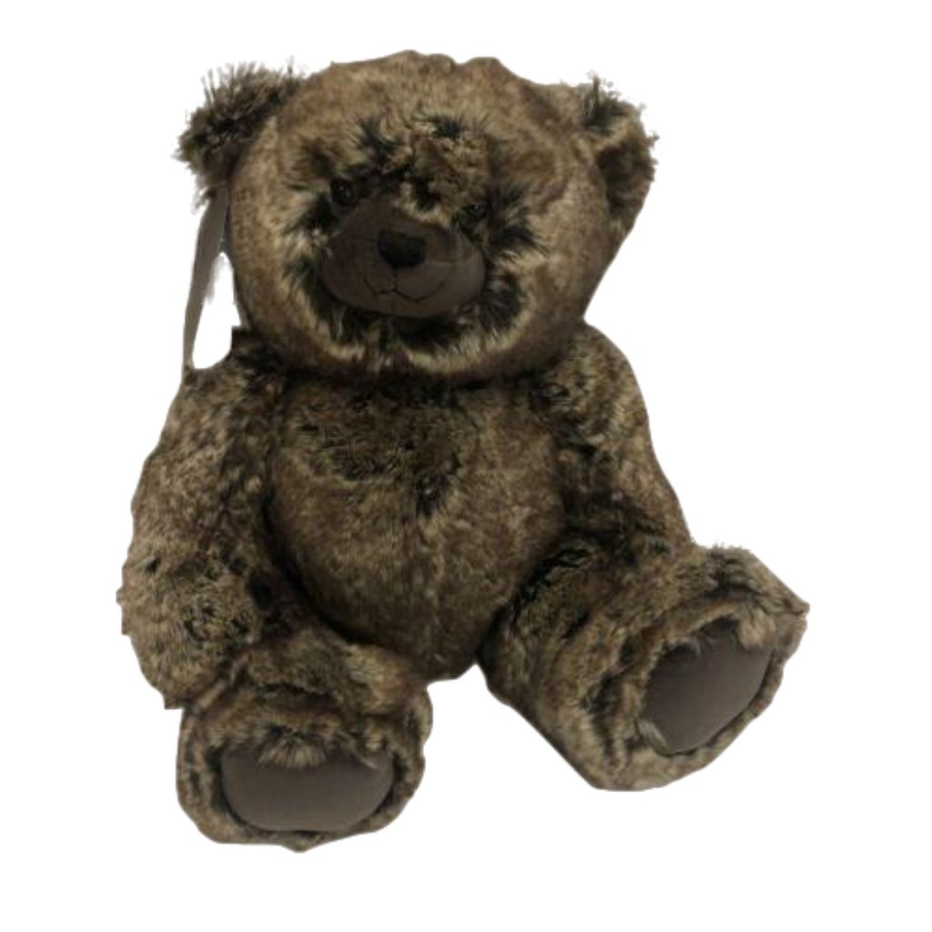 Hudson Park Collection Teddy Bear Frosted Faux Fur Brown 12″ Plush