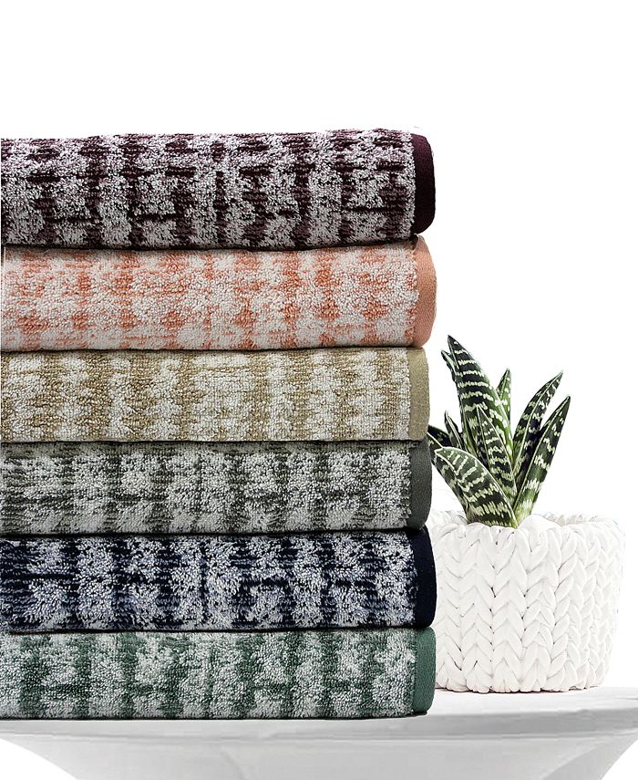 Hotel Collection Ultimate MicroCotton Mosaic 13″ x 13″ Wash Towel, Wine