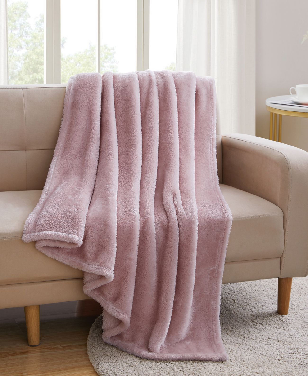 Vcny Home High Pile Plush Throw, 50X60