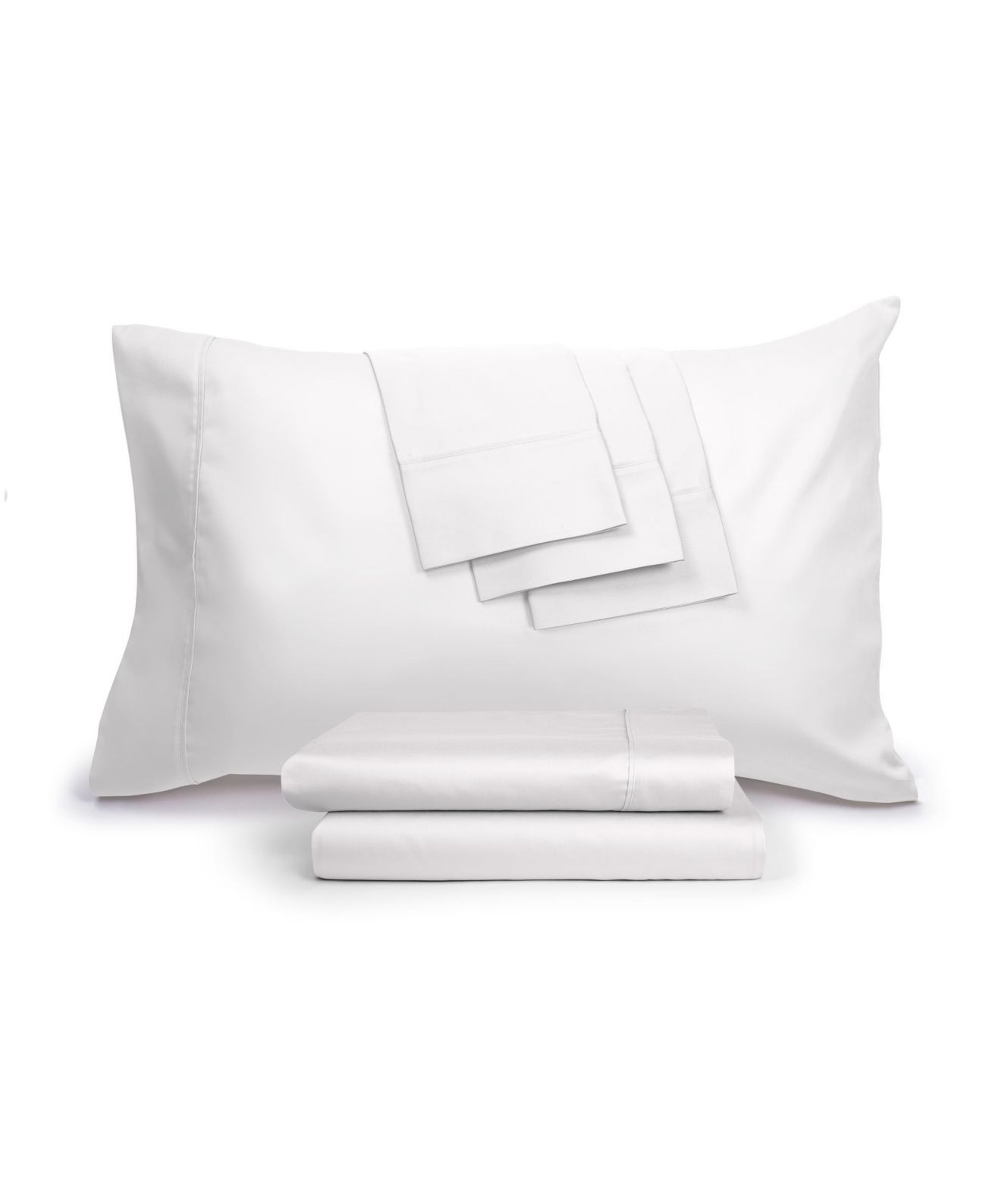 Aq Textiles 800 Thread Count 6 PC. Sheet Set Queen Bedding, Queen, White