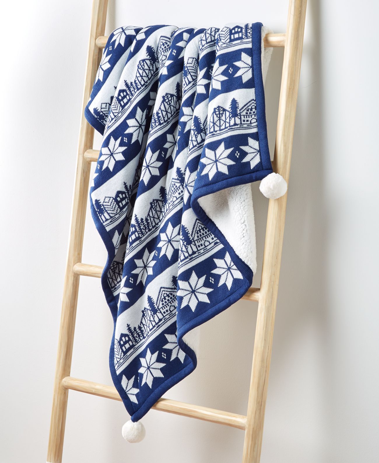 Martha Stewart Collection Fair Isle Chenille Throws