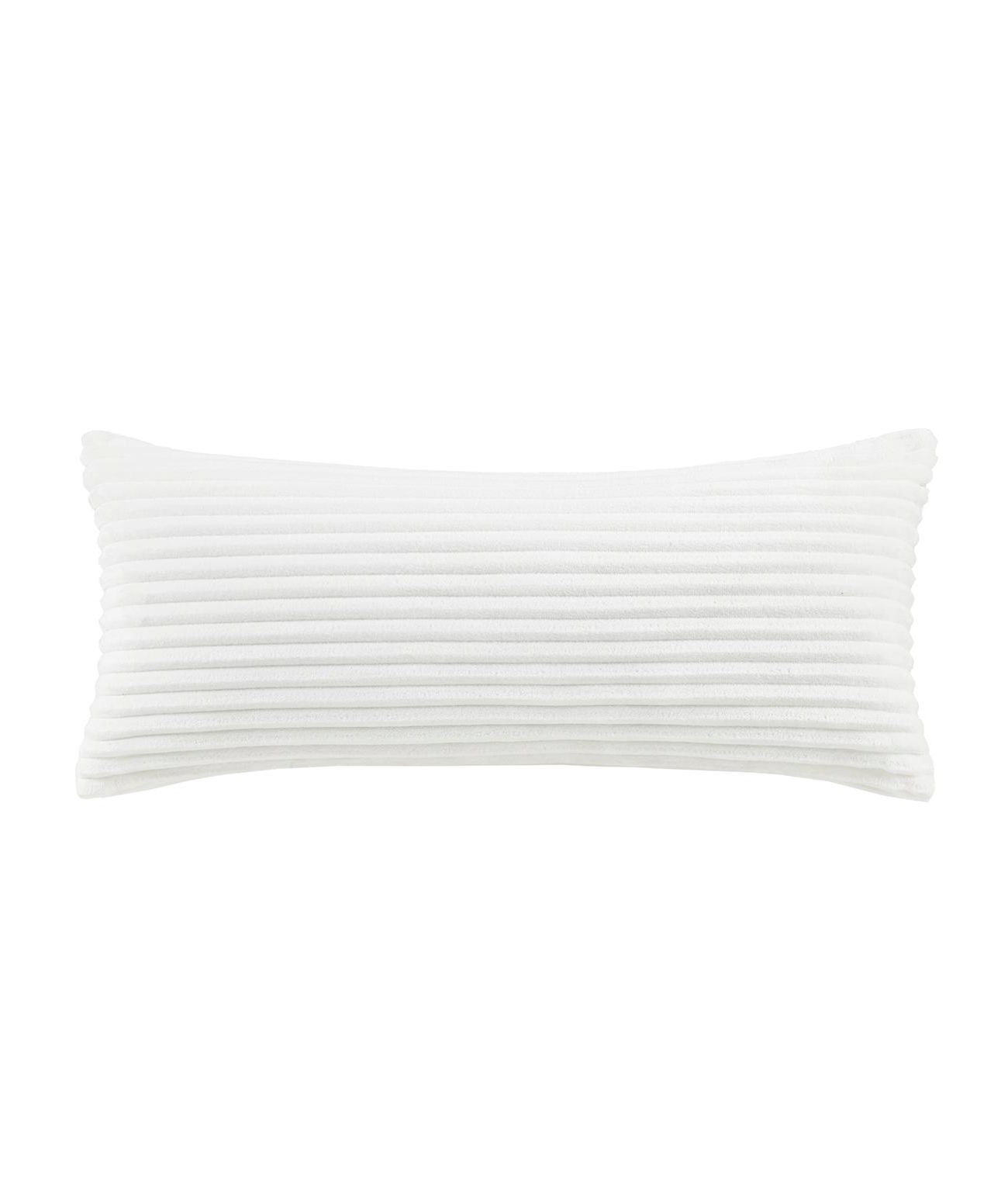 Premier Comfort Corded Plush Decorative Pillow, 14 x 30″,Ivory,